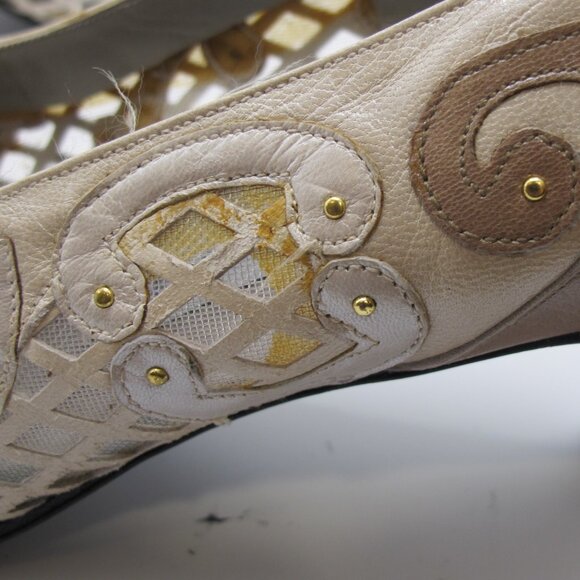 Magaret Jerrold brown and bone cut-work leather heels - 8.5N - Picture 14 of 15